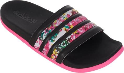 adidas slippers roze zwart dames|Adidas adilette slippers.